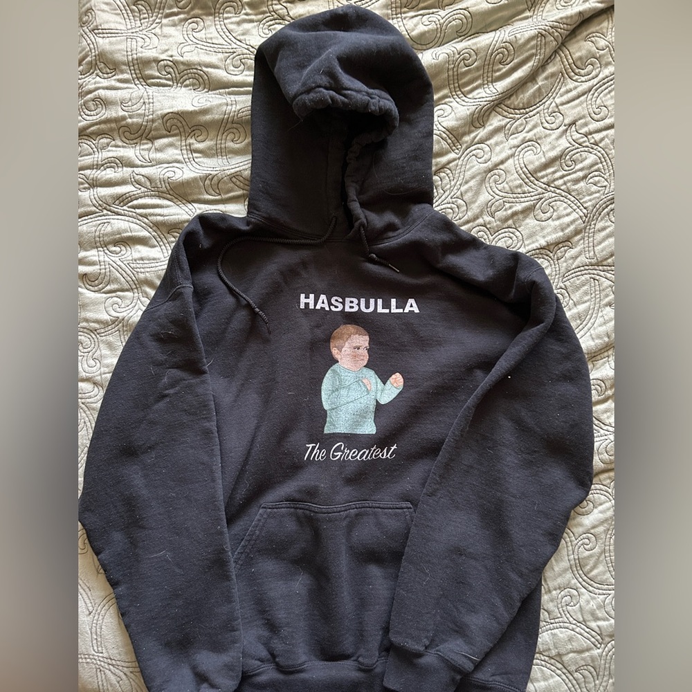 Black “Hasbulla” hoodie, adult large